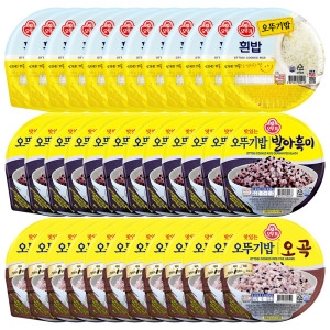 오뚜기 오뚜기밥 백미 210g 12개 + 발아흑미 210g 12개 + 오곡밥 210g 12개