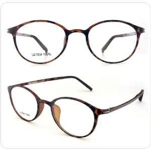 울템 100% 국산 초슬림라운드 무광레오파드 초경량뿔테 FSU-7011-03