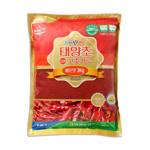 영광농협 태양초 청결 고춧가루 골드 (매운맛) 3kg