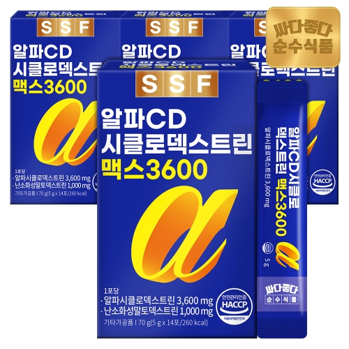 순수식품 알파CD 시클로덱스트린 맥스 3600 14포 (4개)_이미지