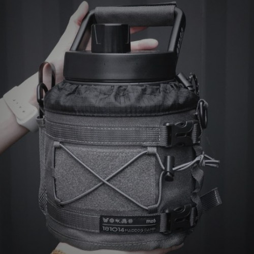 매드독캠프 워터저그 휴대용 보냉 물통 텀블러 패키지 포함 2L 블랙