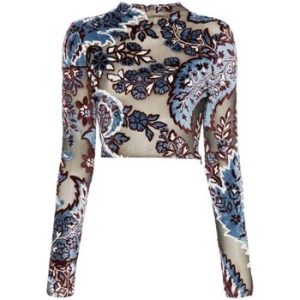  에트로 자카드 벨벳 탑 WRJA004099JJD03 T