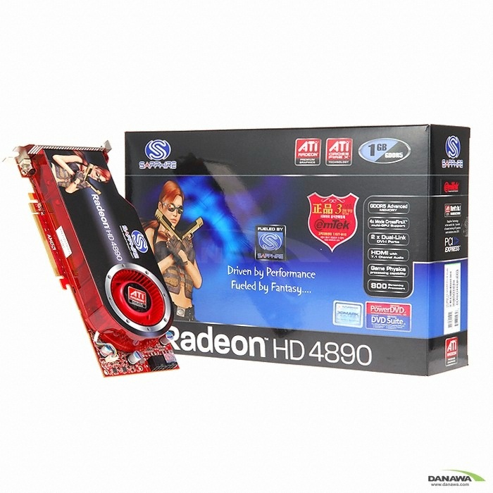 SAPPHIRE 라데온 HD 4890 D5 1GB 이엠텍_이미지