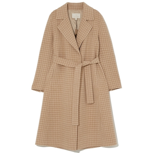 플라스틱아일랜드 세미A라인 벨티드 핸드메이드 코트 PM4EC081_이미지