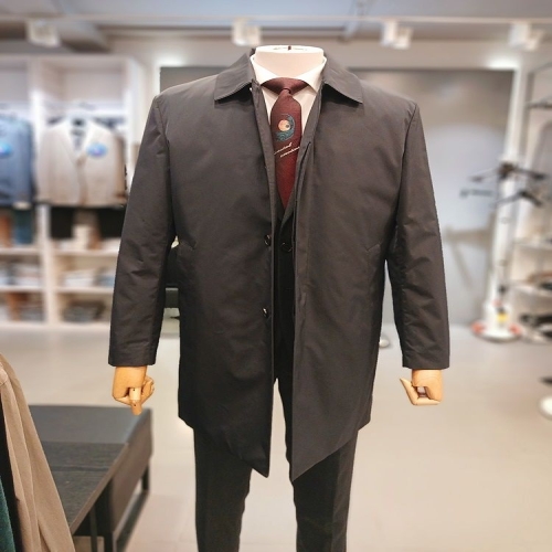 바쏘옴므 A10CC5ASW 네이비 패딩탈착 경량 트렌치 맥코트 쏘