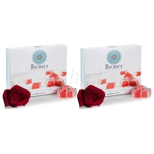 마르마라 터키쉬 딜라이트 로쿰 로즈향 나니아연대기 터키젤리 4.4oz 2팩 Marmara Authentic Turkish .._이미지