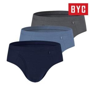 BYC 남성 프리미엄 삼각팬티 80수 수피마 브리프 남삼각 하이앤노블 MNS9001 3매입 110_이미지