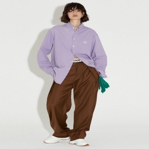 노앙 LOGO OXFORD SHIRT PURPLE 0NHN3SH00114