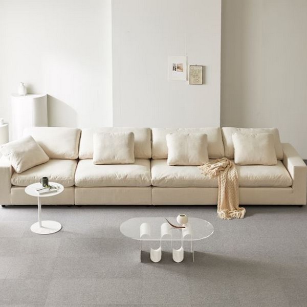 까미나르 클라우드 오리지널 패브릭 소파 5인용 (스툴2개포함)_이미지