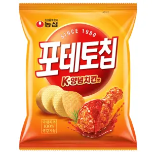 농심 포테토칩 K-양념치킨맛 50g (4개)_이미지