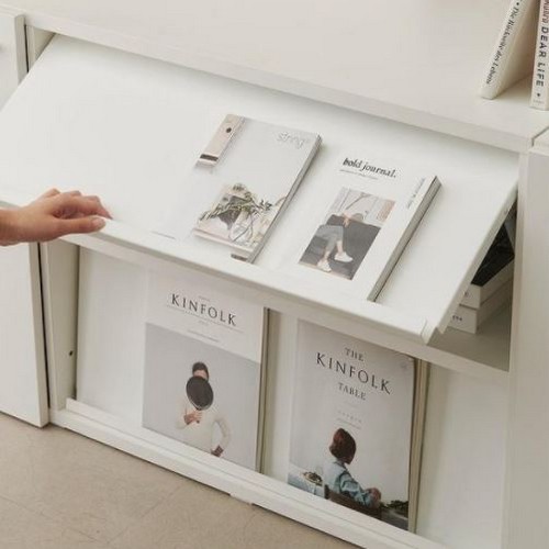 한샘 클린트 어반 북진열대형 매거진랙 수납장 1600_이미지