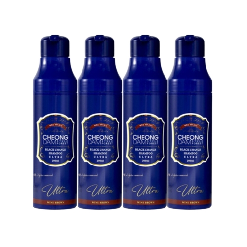 청담스타일 울트라 염색샴푸 와인갈색 200ml (4개)_이미지