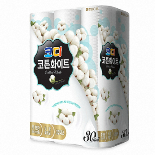코디 코튼화이트 30m (30롤) (3팩)_이미지