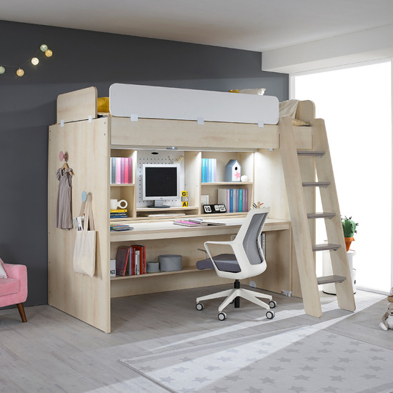 이큐 EQBN211 책상형 사다리 벙커침대 SS