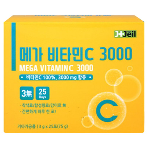 제일건강 메가 비타민C 3000 25포 (12개)