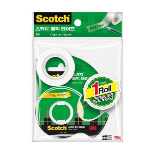 3M 스카치 매직테이프 104 12mm x 11m 본품1개 + 리필2개 (1개)_이미지