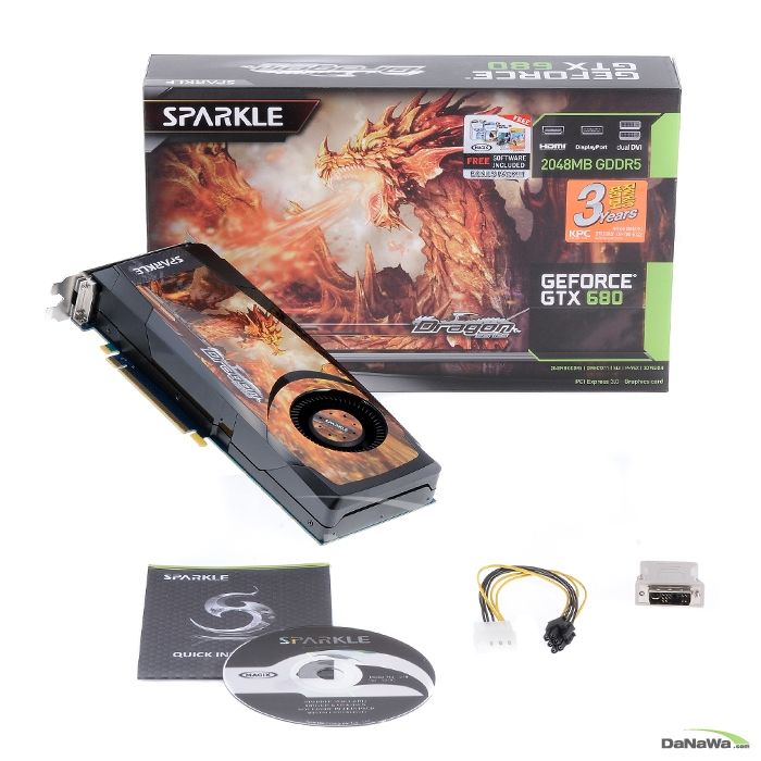 SPARKLE 지포스 GTX680 Dragon Series D5 2GB KPC_이미지