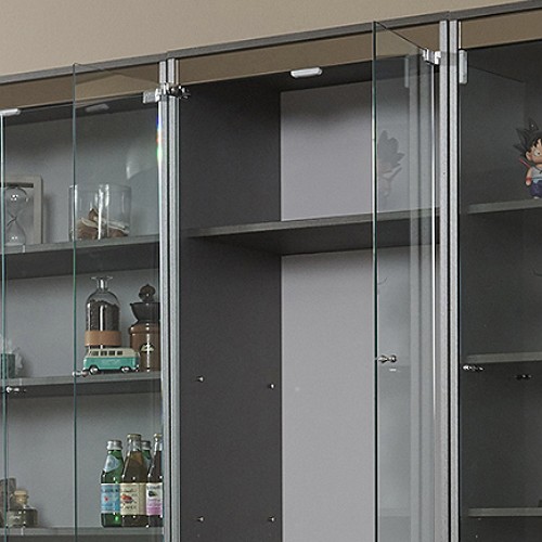 모던탑21 더-그레이 A타입 5단 유리 장식장 800_이미지