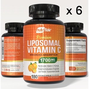 뉴트리플레어 리포조말 리포좀 비타민C 1700mg 180캡슐 (6개)_이미지