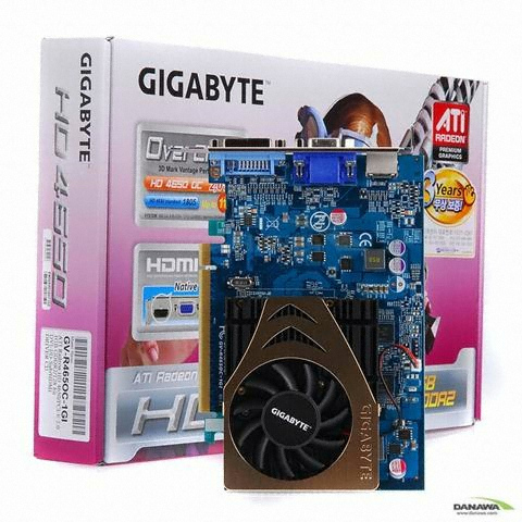 GIGABYTE 라데온 HD 4650 Ultra Durable2 OC HDMI DDR2 1GB_이미지