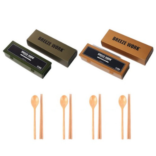 브리즈워크 캠핑 수저 4인 케이스 세트