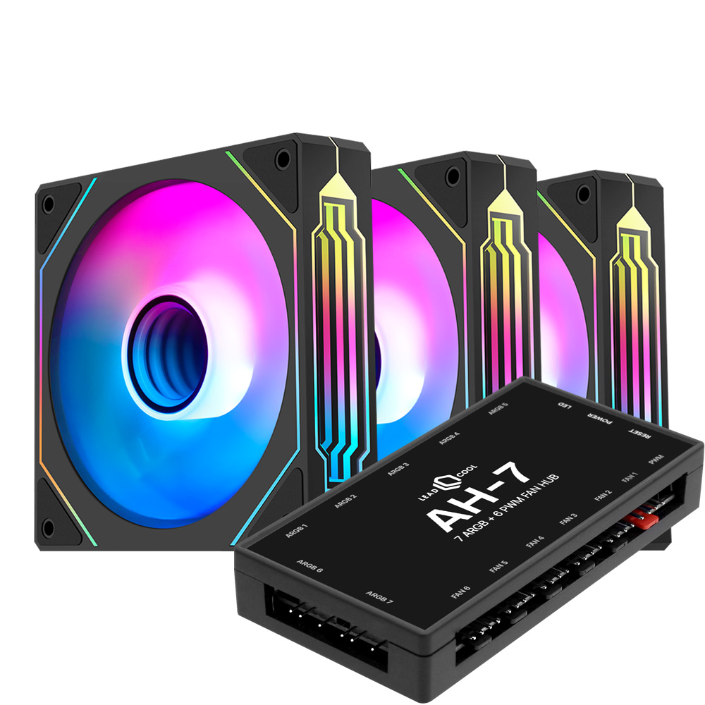 Segotep NR12 ARGB PWM KIT (컨트롤러/3팩, 블랙)_이미지
