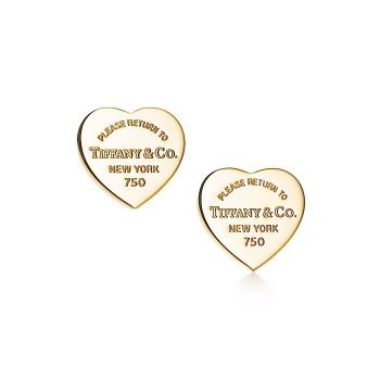 티파니앤코 리턴 투 하트 태그 스터드 이어링 옐로우 골드 152528399