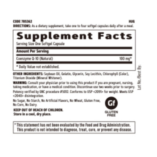 GNC ��ť�� CoQ-10 100mg 120ĸ�� (�ؿ�)