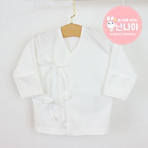 신생아 무지 배냇저고리 무형광 면100% 국내산_이미지