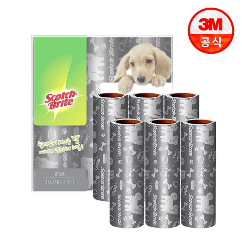 3M 스카치브라이트 클린컷 테이프클리너 대형 리필 강아지팩 2롤 (3개)_이미지