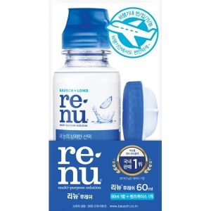 바슈롬 리뉴 후레쉬 여행용팩 렌즈 세정액 60ml 렌즈 케이스 세트이미지입니다. 누르면 해당 게시물로 새창이동합니다.