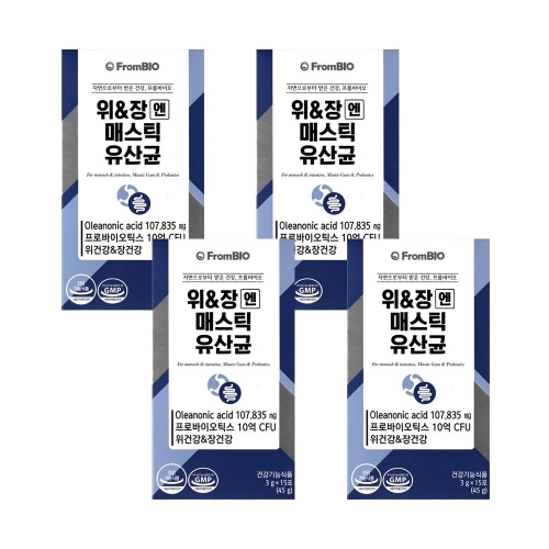 프롬바이오 위장엔 매스틱 유산균 15포 (4개)