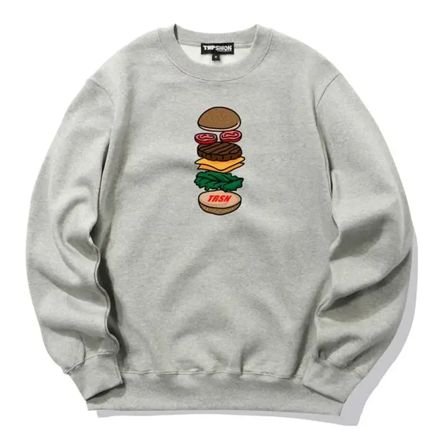 트립션 BURGER FLOOR 크루넥 그레이 _TRIP20CNGRY040