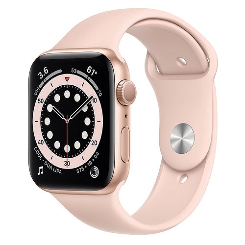 APPLE 워치 시리즈6 44mm 핑크 알루미늄 (스포츠밴드, 해외구매)_이미지