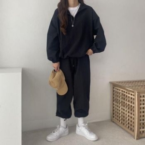  포시즌 KGYU0003 데일리 반집업 세트 SNY0014 티