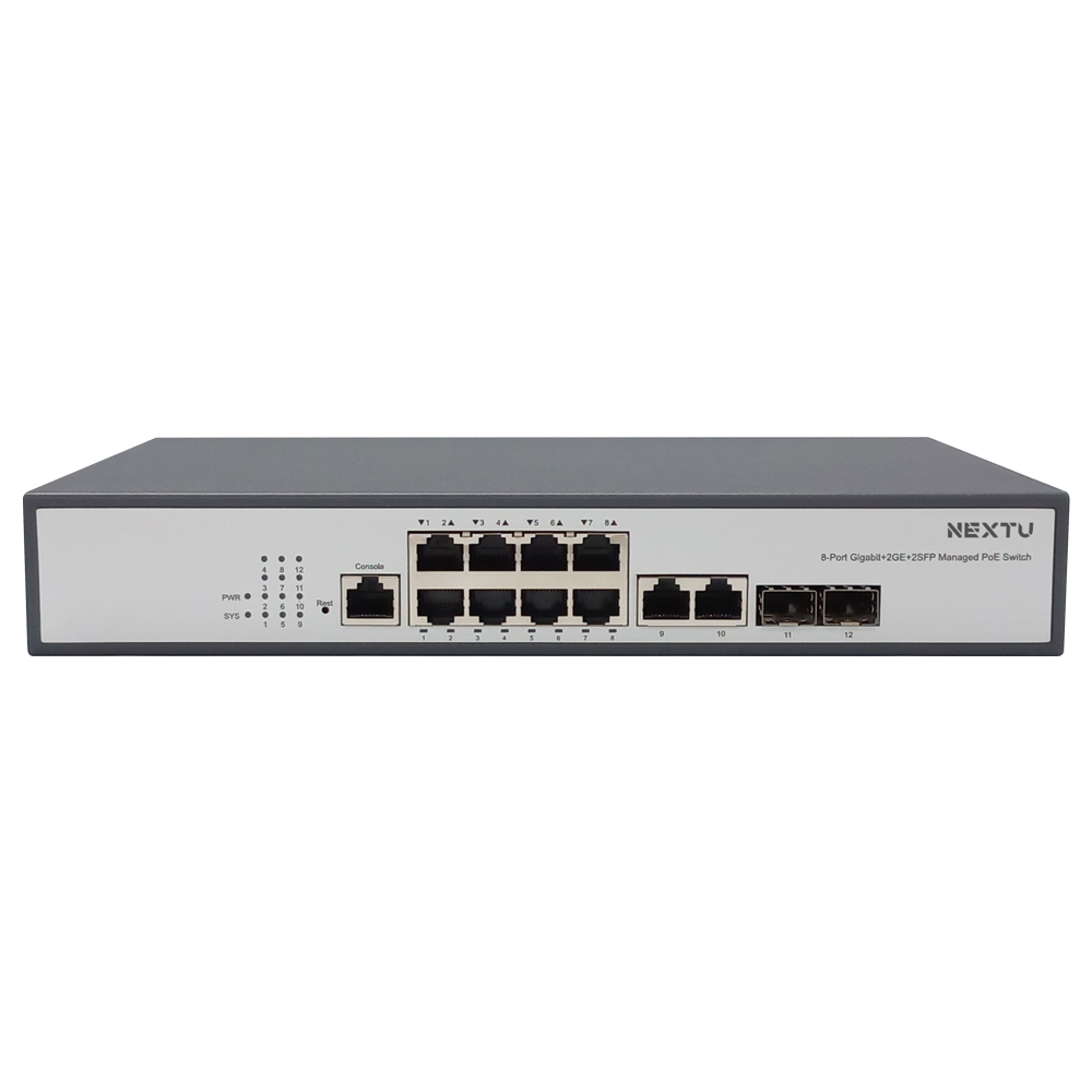 이지넷유비쿼터스 넥스트 NEXT-POE4012L2-SFP 130W PoE 스위치허브