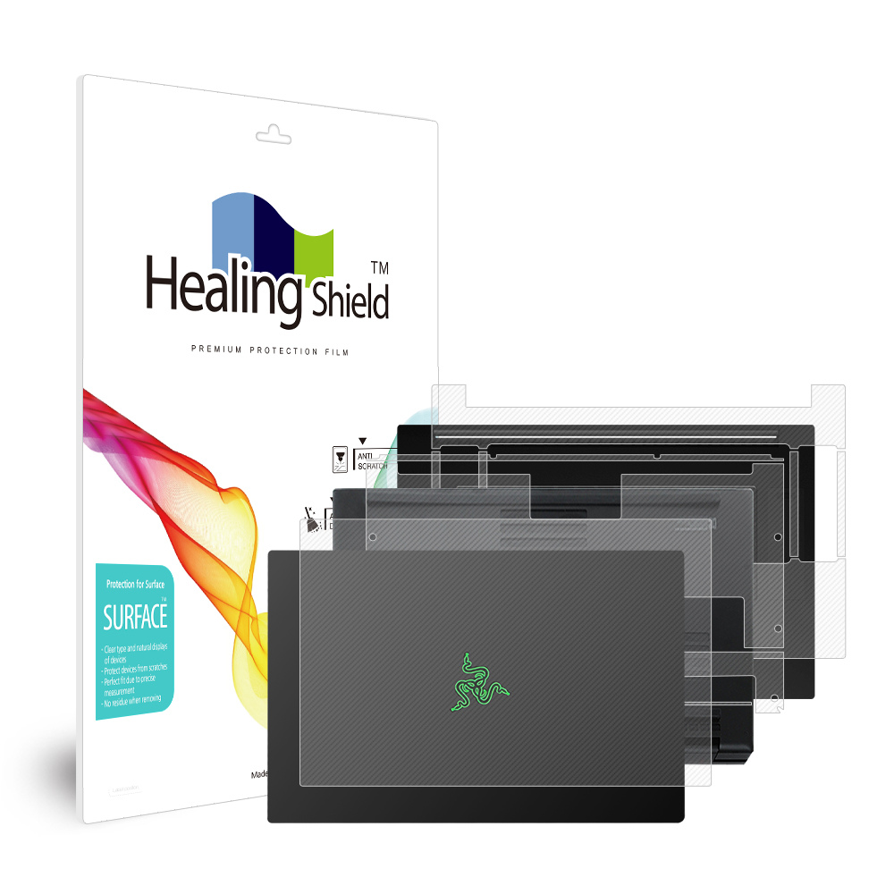 폰트리 힐링쉴드 Razer Blade Pro 17 9Gen FHD 무광 외부보호필름 (3종 세트)_이미지