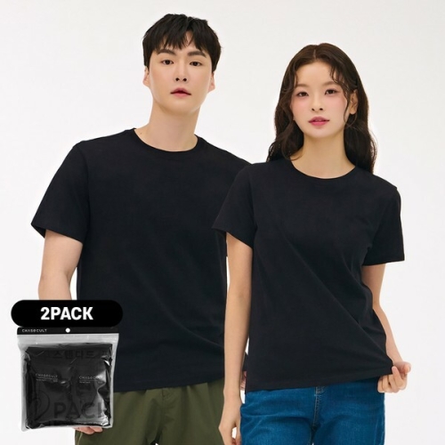 공용 2PACK 반팔 티셔츠-EDZU8288A03