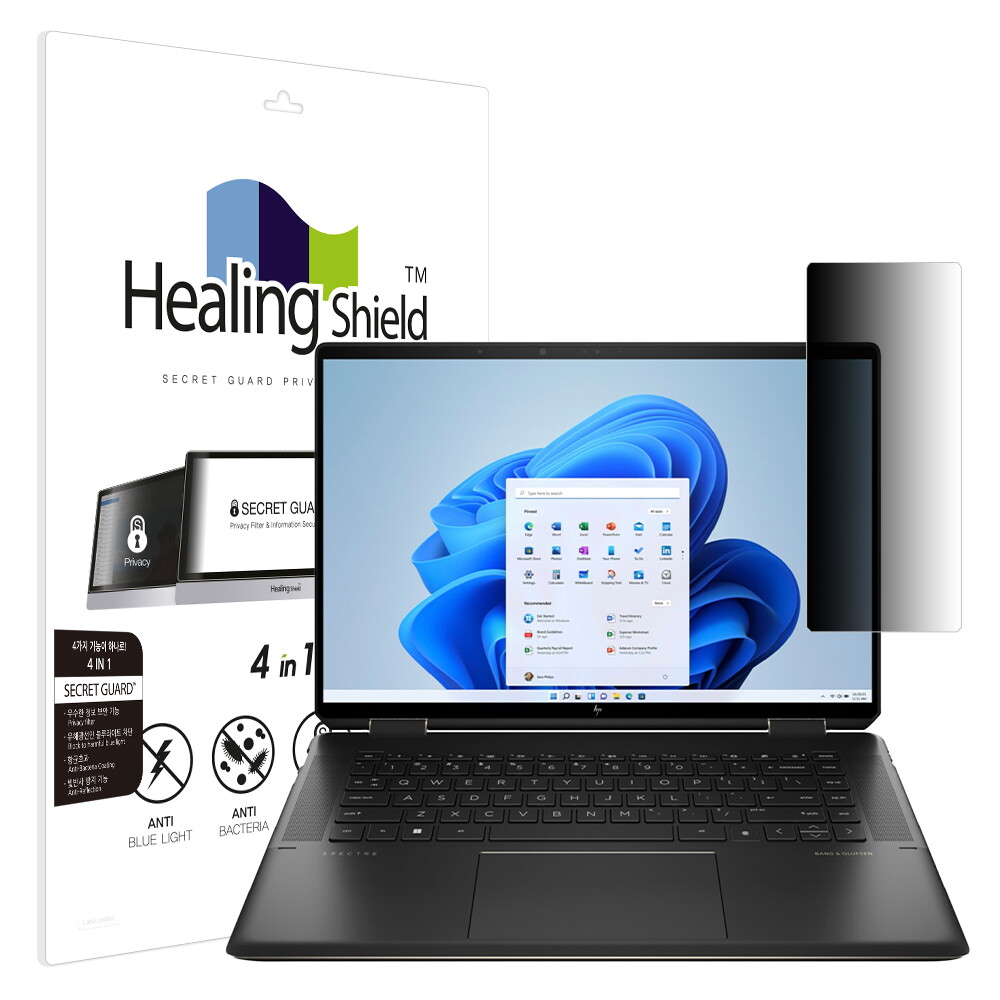 폰트리 힐링쉴드 HP 스펙터 x360 16-f2015TX SNS 메신저 사이드 프라이버시 보안필름_이미지