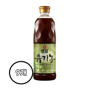샘표식품 샘표 유기농 자연콩 양조간장 860ml (9개)