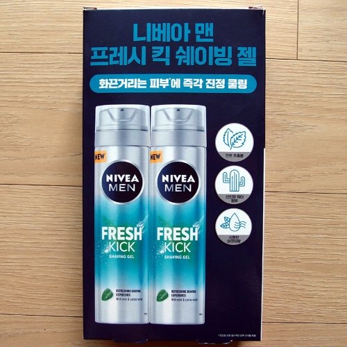 니베아 맨 프레시 킥 쉐이빙 젤 200ml (2개)_이미지