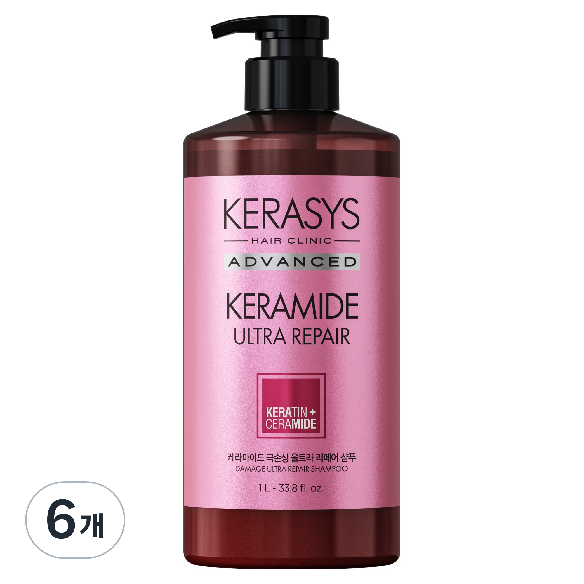 케라시스 케라마이드 극손상 울트라 리페어 샴푸 1000ml (6개)_이미지