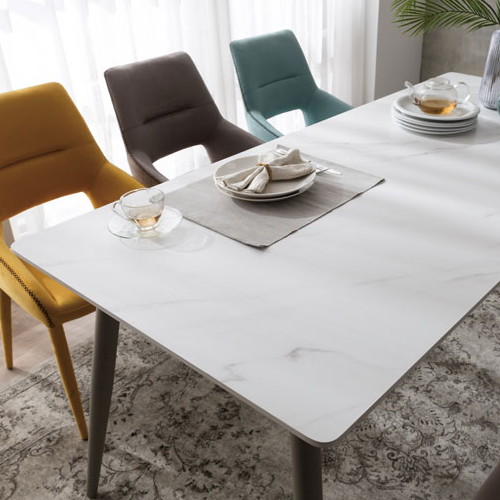 파뜨가구 라클리 이지클린 포세린 세라믹 식탁 1400 (의자4개)_이미지