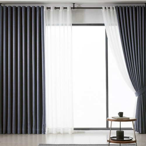 지나송 쉐브론 4중직 암막커튼 풀세트 (4장, 특대형, 265x230cm)_이미지