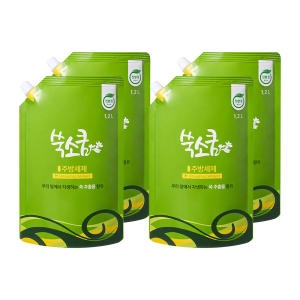 쑥소쿰 1종 주방세제 친환경 마크 쑥 주방세제 1.2L 4개