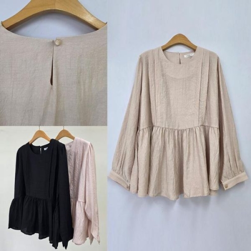 셀러허브 여성트랜드패션퍼퓸벌론핀턱블라우스 504U229