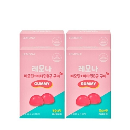 레모나 비오틴 + 비타민B군 구미 60구미 (4개)_이미지