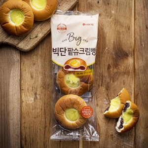 기린 팥 슈크림빵 빅단 3입 315g 1개_이미지