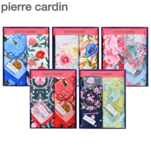 피에르가르뎅 다양한 컬러와 패턴 순면 여성 선염 손수건 2매 0095bb