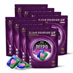 지앤티클린 아이러브베베 딥큐 캡슐세제 샤르망부케 100개입 (8개)